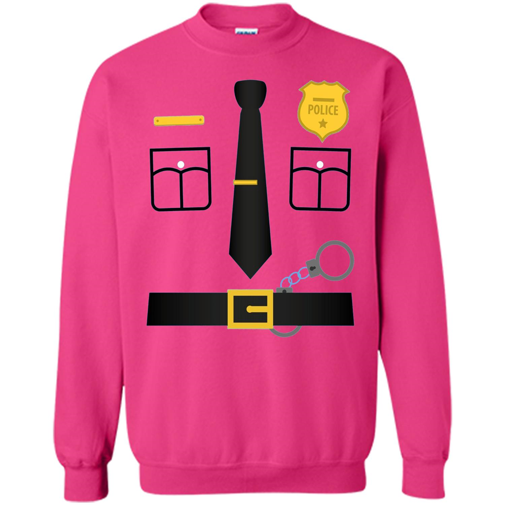 Policeman Costume T-Shirt Halloween Outfit T-shirt Heliconia