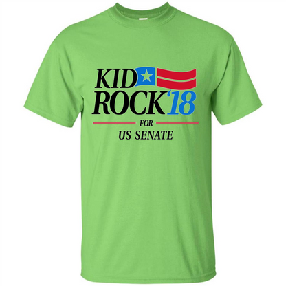 Kid for US Senate 2018 Political T-Shirt In Rock We Trust T-shirt Lime