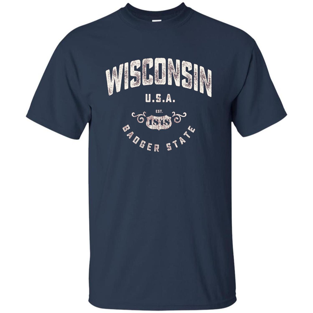 Wisconsin Badger State T-shirt Navy