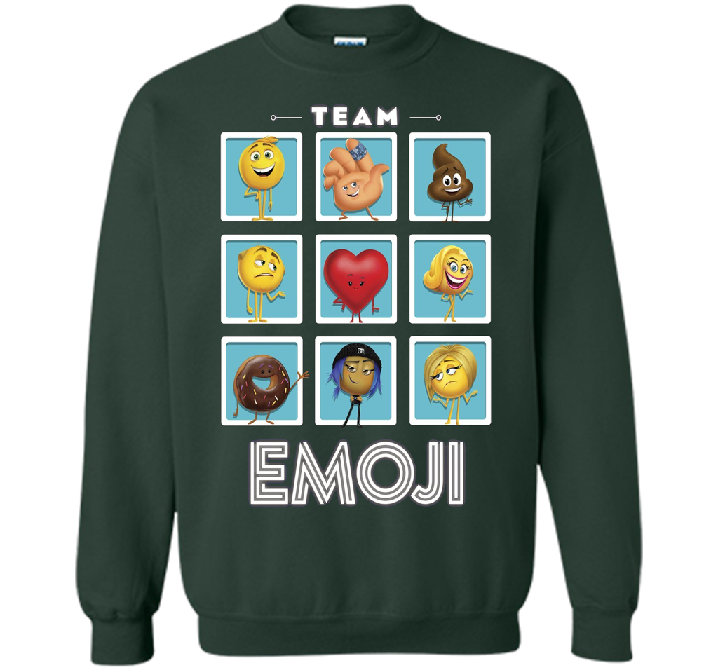 The Emoji Movie Team Emoji Panels Graphic T-Shirt shirt Forest Green