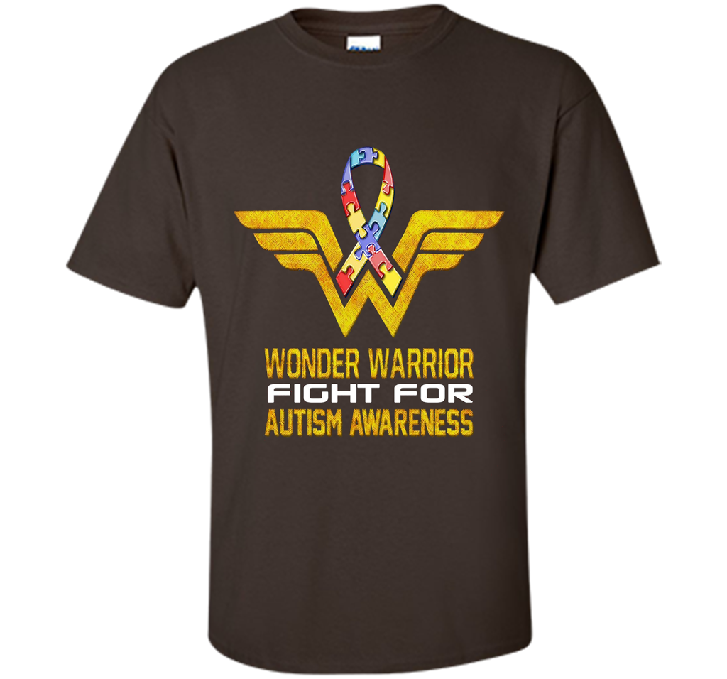 Wonder Warrior Fight For Autism Awareness T-shirt Dark Chocolate