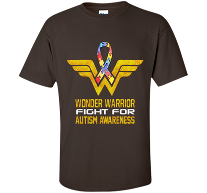 Wonder Warrior Fight For Autism Awareness T-shirt Dark Chocolate