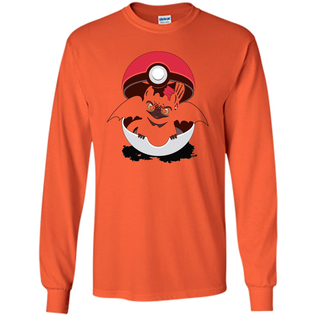Cartoon T-shirt How To Catch Your Dragon Orange