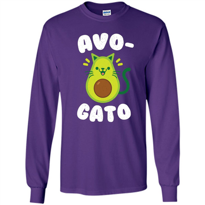 Avogato - Avocado Cat - Funny Avocado T-shirt Purple