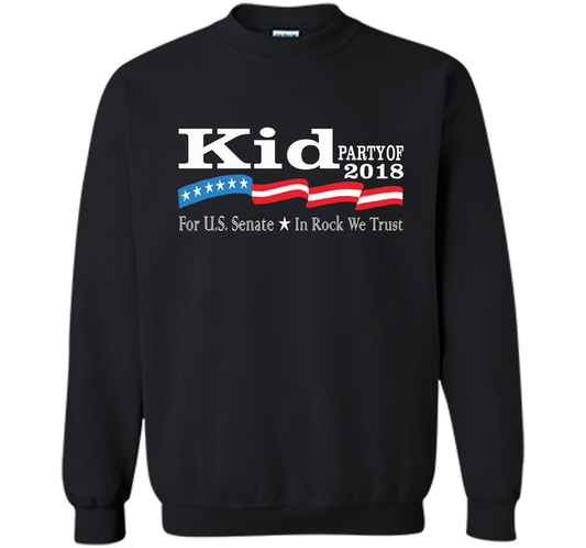 Kid For Senate 2018 Election Shirt In Rock We Trust cool shirt Black