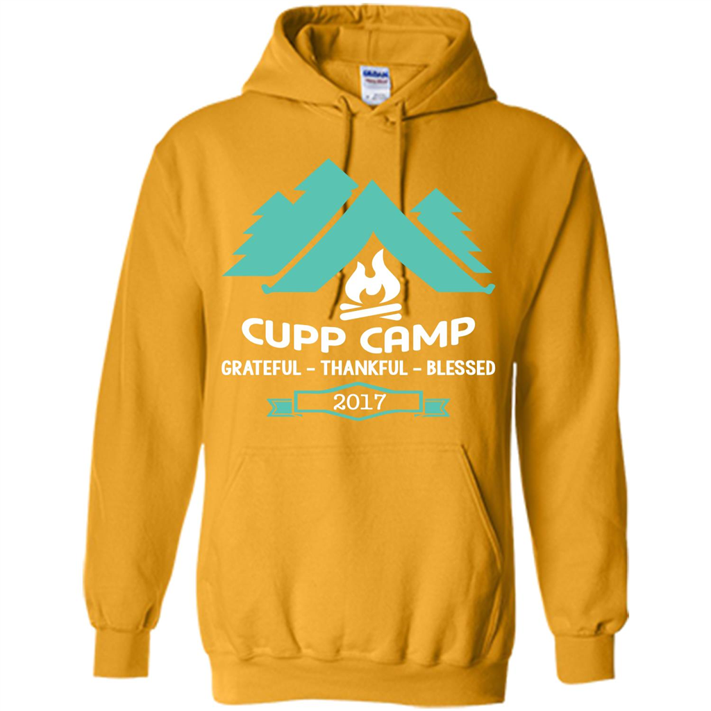 Camping T-shirt Cupp Camp Grateful - Thankful - Blessed 2017 Gold