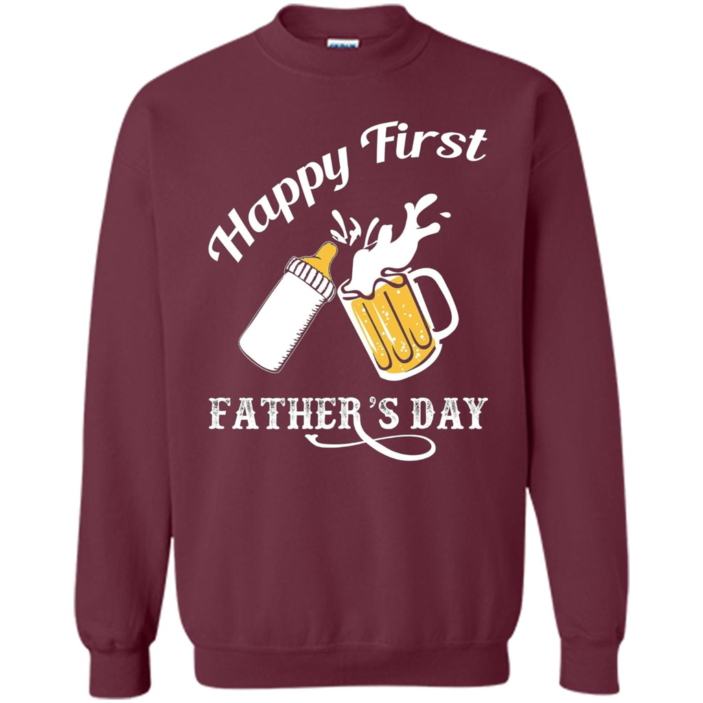 Happy First Father's Day T-shirt 2017 Maroon