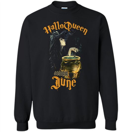 HalloQueen Are Born In June T-shirt Black
