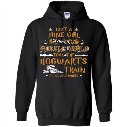 Harry Potter T-shirt Just A June Girl Living In A Muggle World Orange