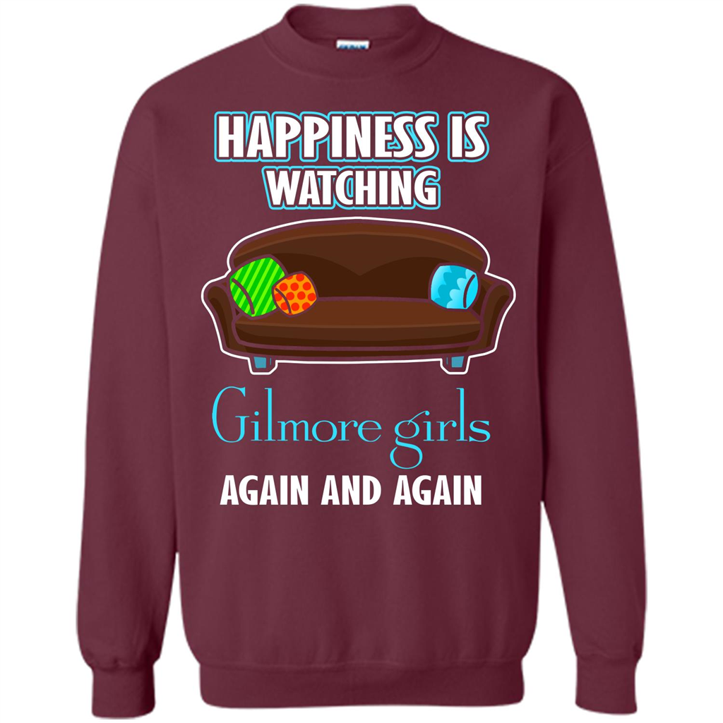Movie T-shirt Happiness Is Watching Again And Again Maroon