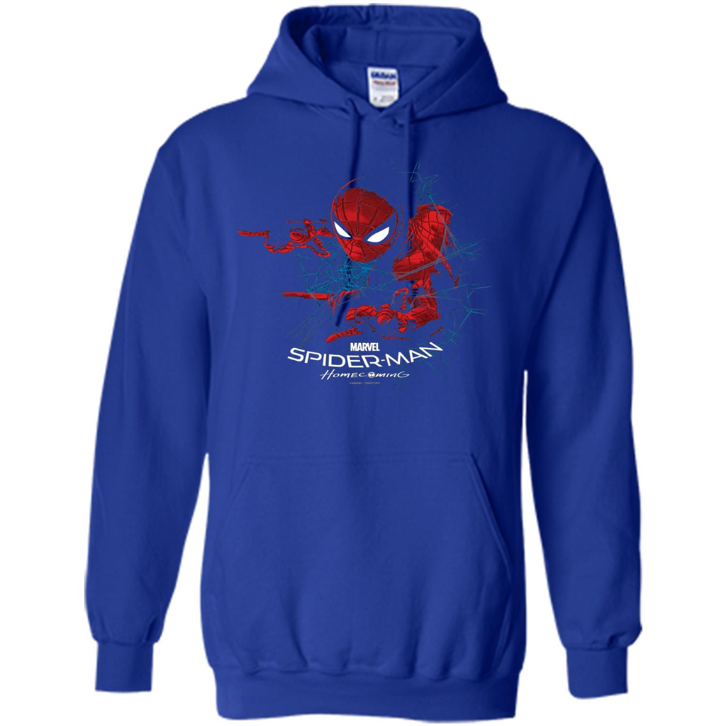 Man Homecoming Cob Web Stealth Graphic T-shirt Royal