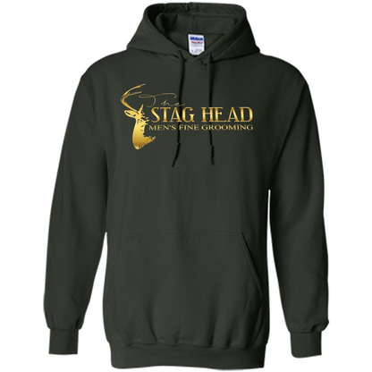 The Stag Head Men's Fine Grooming T-shirt Forest Green