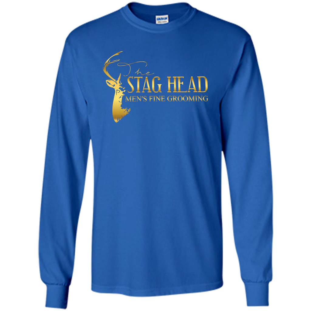 The Stag Head Men's Fine Grooming T-shirt Royal
