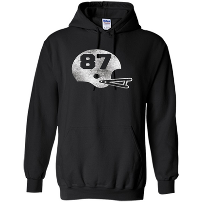 Football Number 87 T-Shirt Player Number Black