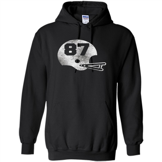 Football Number 87 T-Shirt Player Number Black