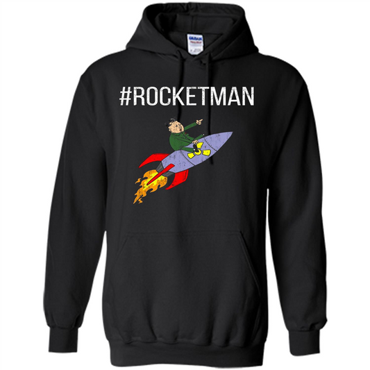 Rocket Man Funny T-shirt Black