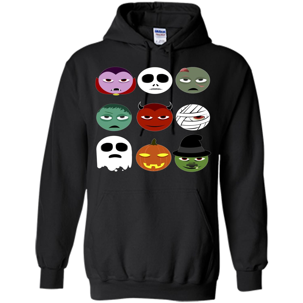 Halloween Emoji T-shirt Black