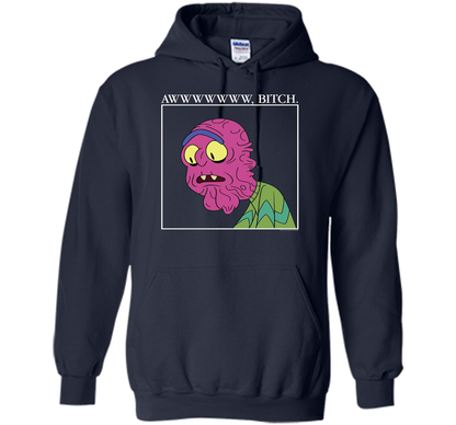 Rick &amp; Morty Aww Bitch shirt Navy