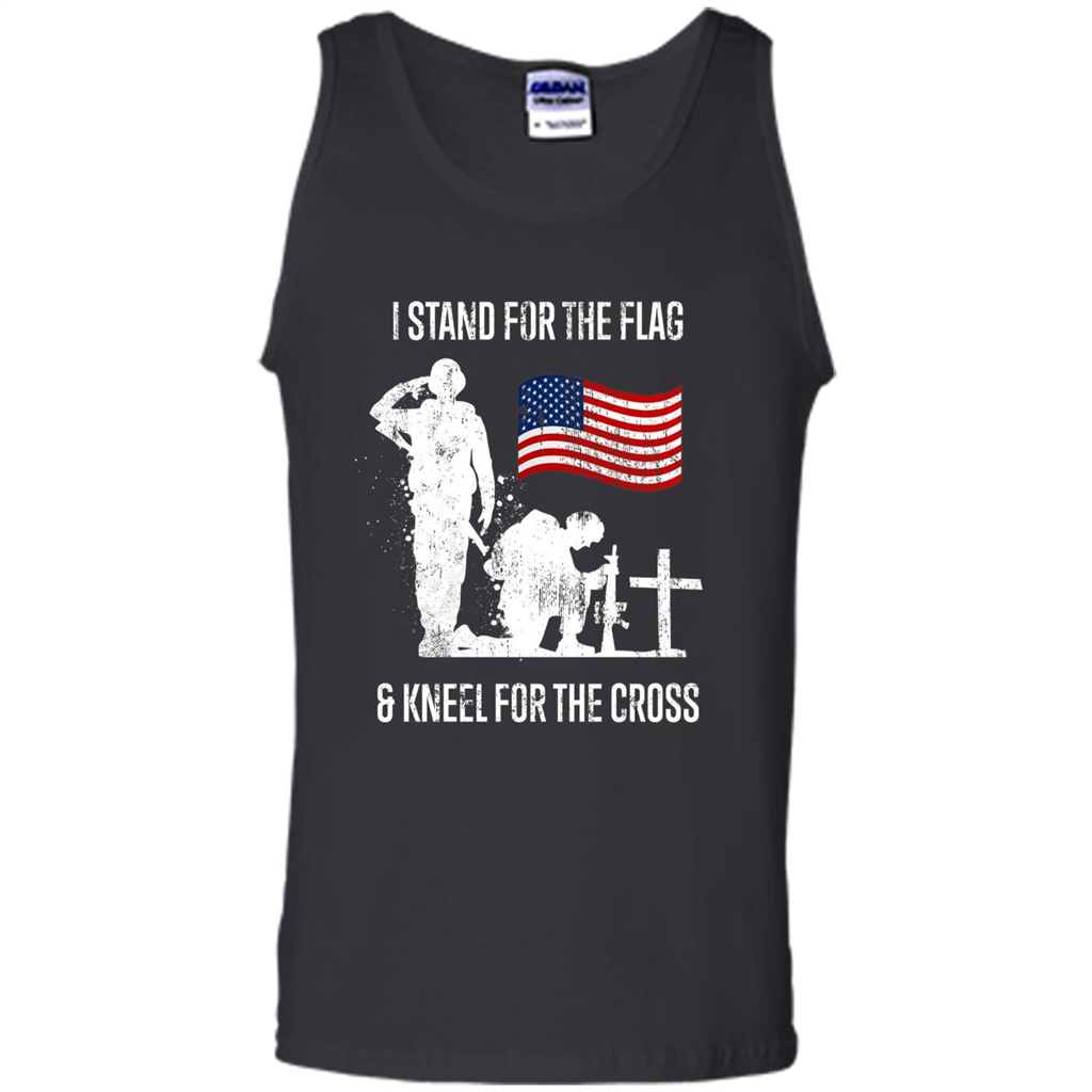 I Stand For The Flag And Kneel For The Cross T-shirt Black