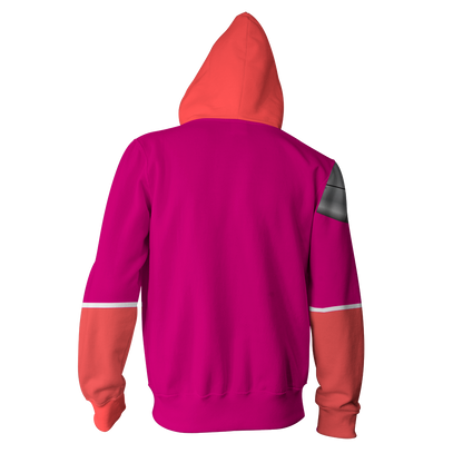 Captain Falcon Pink Cosplay Zip Up Hoodie Jacket