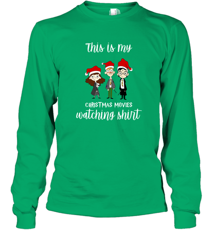 This Is My Christmas Movies Watching Shirt Harry Potter Fan Long Sleeve T-Shirt Long Sleeve T-Shirt Irish Green