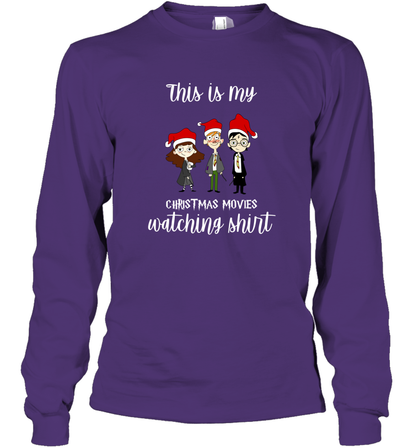 This Is My Christmas Movies Watching Shirt Harry Potter Fan Long Sleeve T-Shirt Long Sleeve T-Shirt Purple