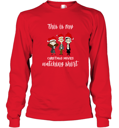 This Is My Christmas Movies Watching Shirt Harry Potter Fan Long Sleeve T-Shirt Long Sleeve T-Shirt Red
