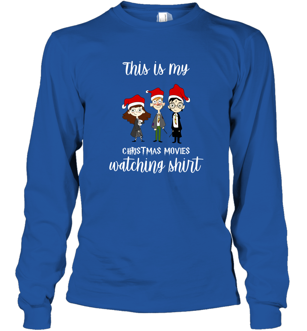 This Is My Christmas Movies Watching Shirt Harry Potter Fan Long Sleeve T-Shirt Long Sleeve T-Shirt Royal