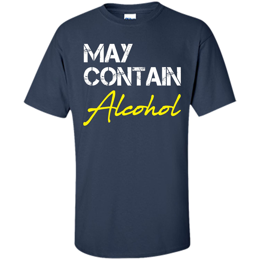 Wine T-shirt May Contain Alcohol Navy