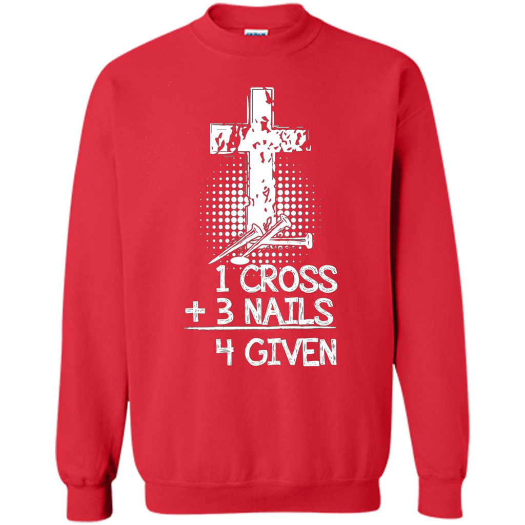 Christian T-shirt 1 Cross 3 Nails 4 Given T-shirt Red