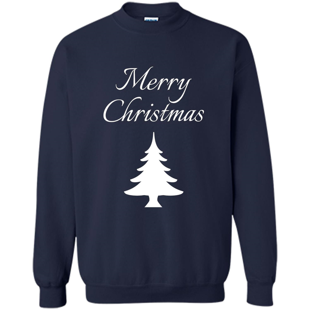 Merry Christmas Xmas Tree T-Shirt Navy
