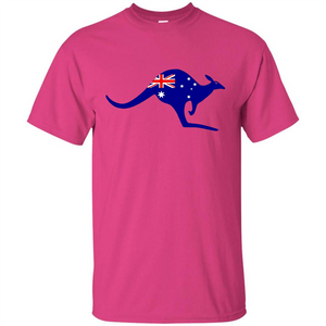 Australian Flag Kangaroo T-shirt Australia Vacation T-shirt