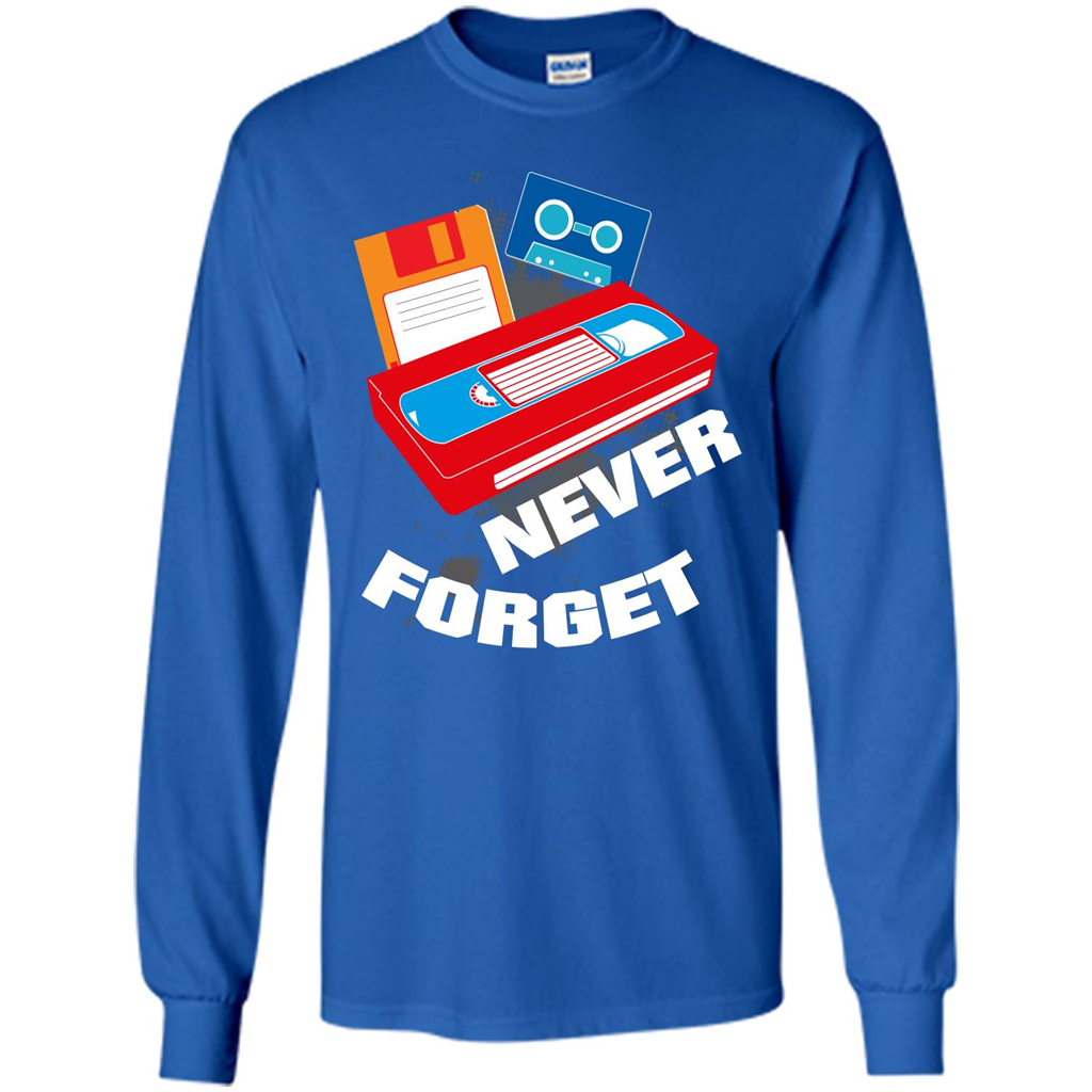 Floppy Disk Vhs 90s 80s T-shirt Never Forget Royal