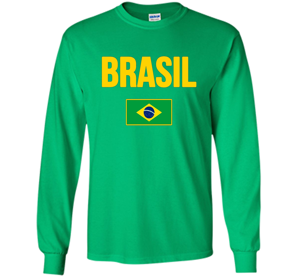 BRASIL T-shirt Brazilian National Country Flag Tee Camiseta cool shirt Irish Green