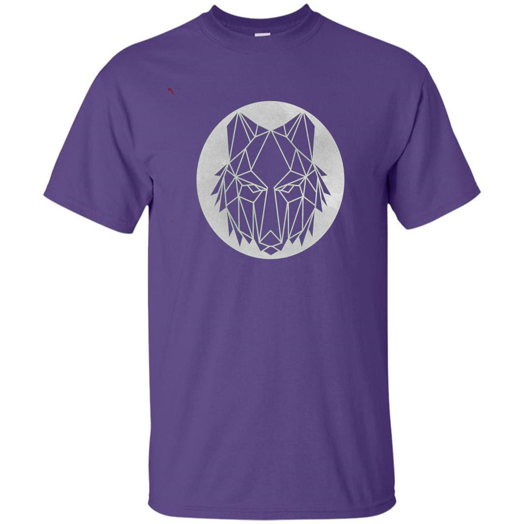 Geometric Wolf T-shirt Purple