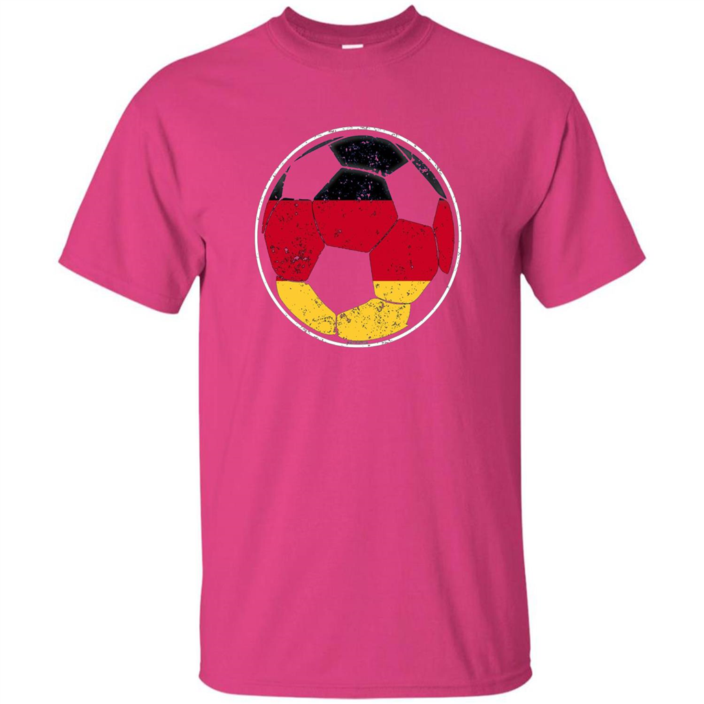 Germany Flag Soccer Ball Flag Soccer T-shirt Heliconia