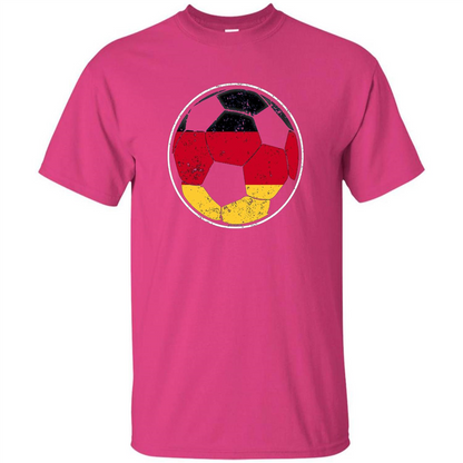 Germany Flag Soccer Ball Flag Soccer T-shirt Heliconia