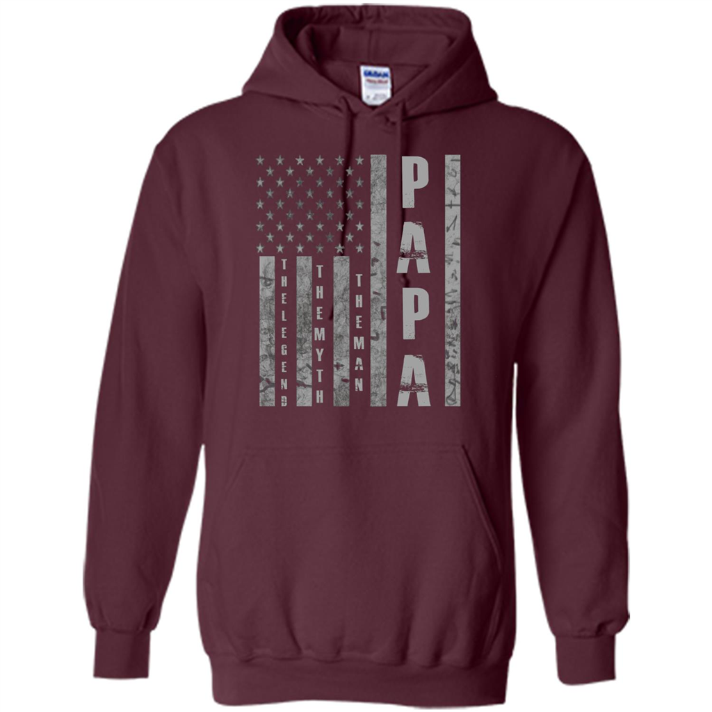 Fathers Day T-shirt Papa - The Man The Myth The Legend Maroon