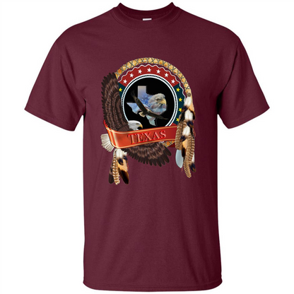Dream Catcher Texas Art T-shirt Maroon