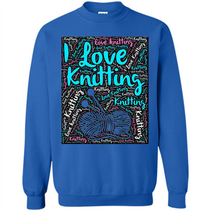 Knitting Wordcloud Knitter T-shirt Love Knitting