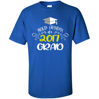 Graduation T-shirts Funny Tees Proud Grandma Royal