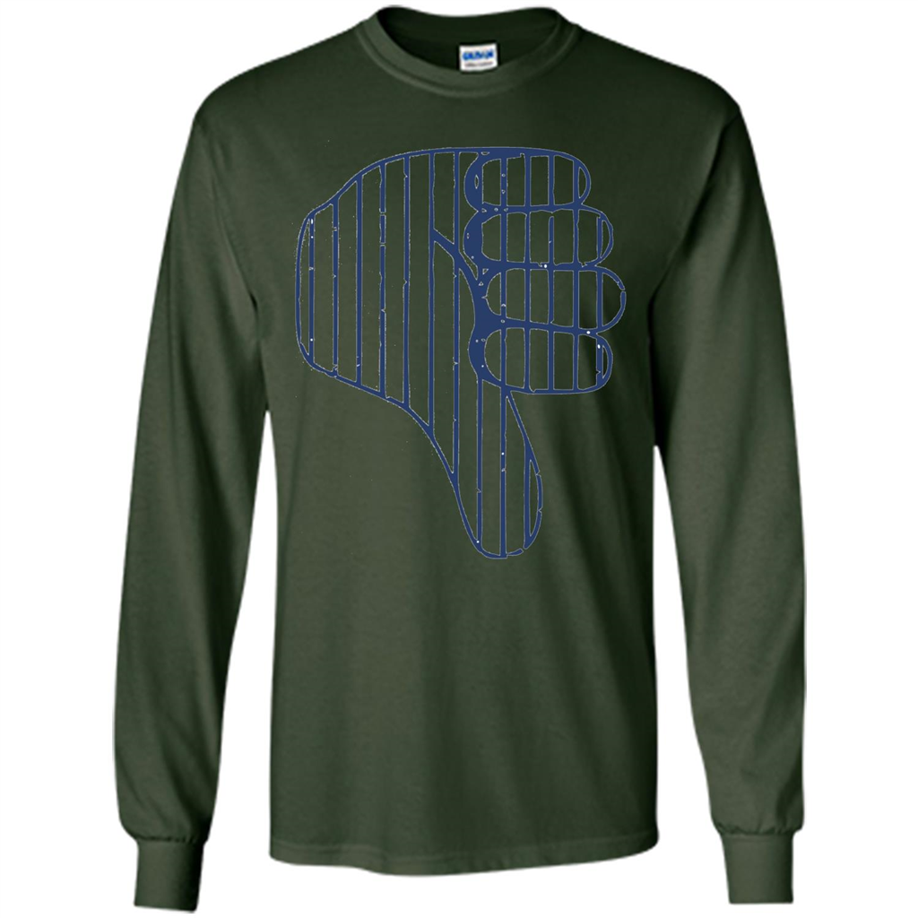 Baseball T-shirt Baseball Celebration Thumbs Down T-shirt Forest Green