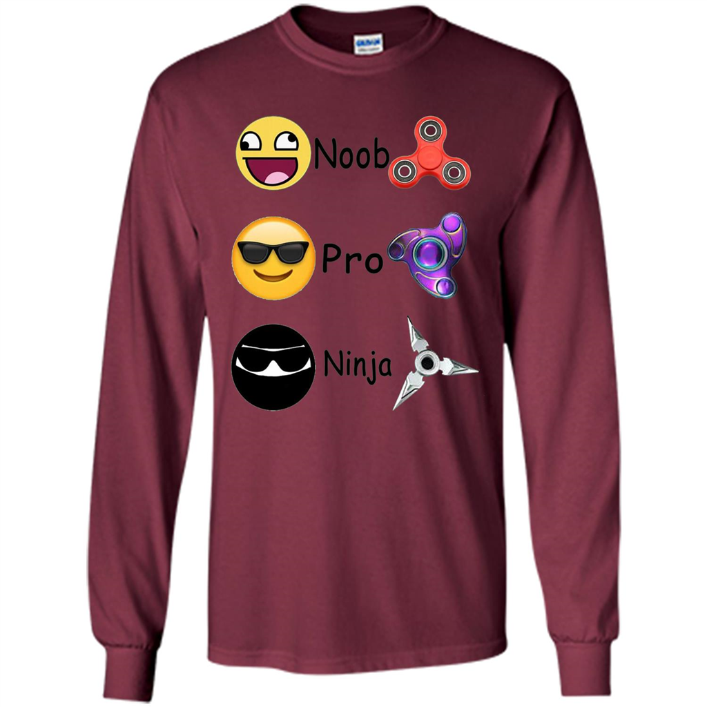 Fidget Spinner Emoji Classification Gamer Guide T-shirt Maroon