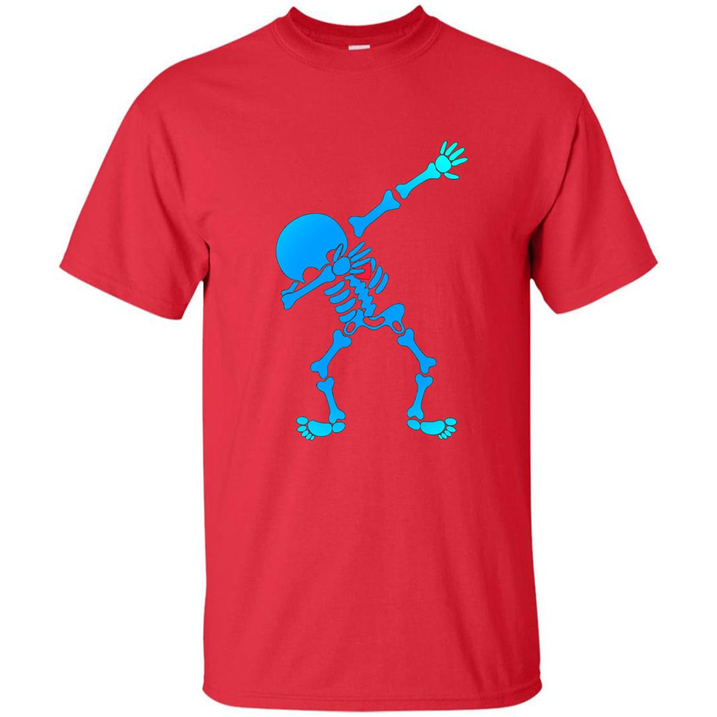 Dabbing Skeleton Halloween 2017 T-shirt Red