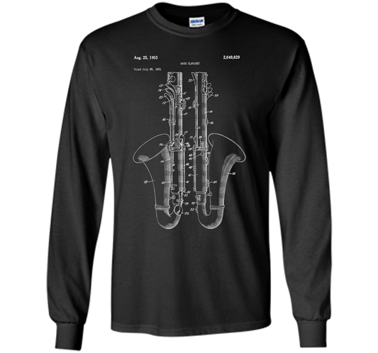 Bass Clarinet Design Shirt - Marching Band Tee T-shirt Black