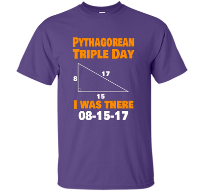 Pythagorean Triple Day 2017 8-15-17 Geeky T-shirt Purple
