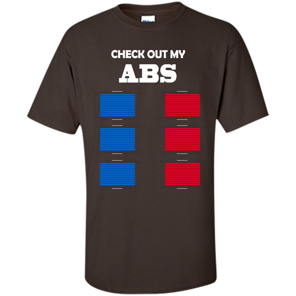 Funny Engineer T-shirt Check Out My Abs Dark Chocolate