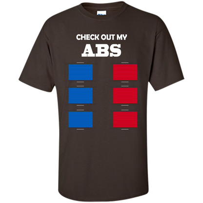 Funny Engineer T-shirt Check Out My Abs Dark Chocolate