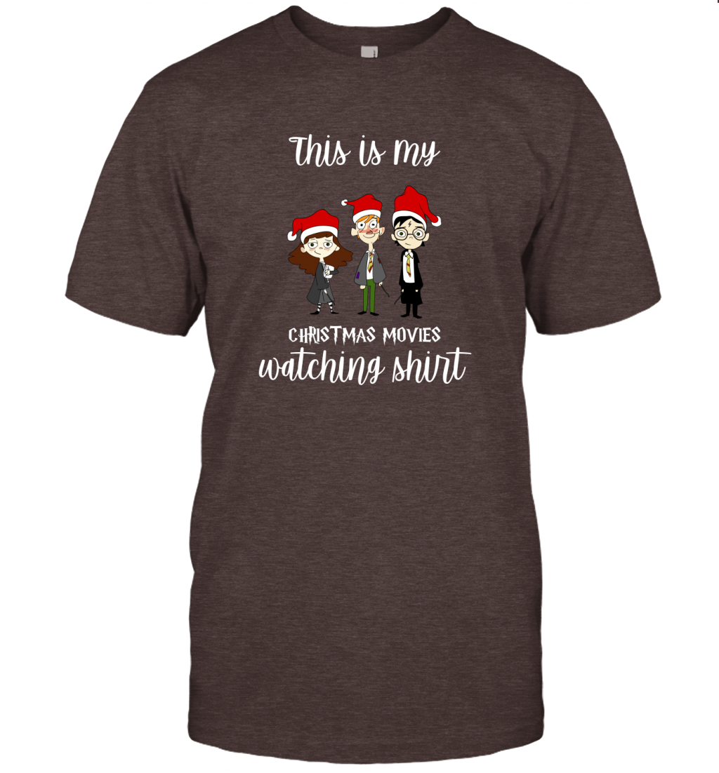 This Is My Christmas Movies Watching Shirt Harry Potter Fan T-Shirt T-Shirt Dark Chocolate