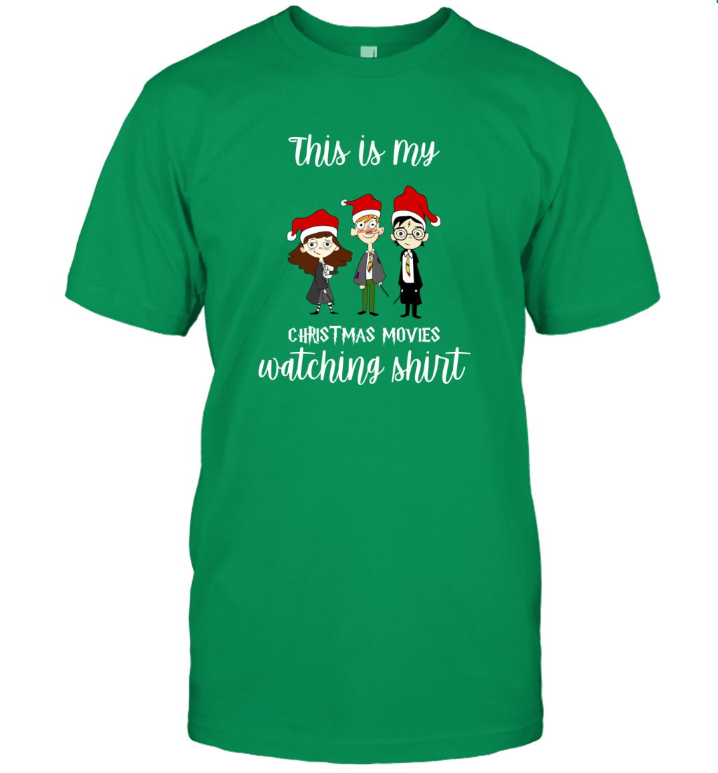 This Is My Christmas Movies Watching Shirt Harry Potter Fan T-Shirt T-Shirt Irish Green